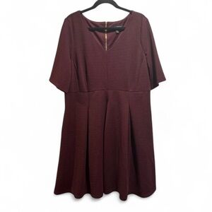 Lane Bryant Burgundy Midi Dress